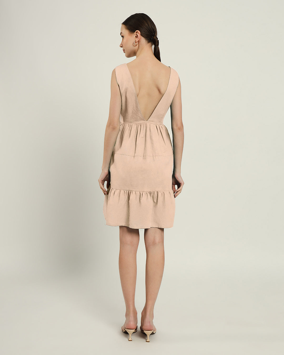 The Minsk Daisy Bisque Linen Dress