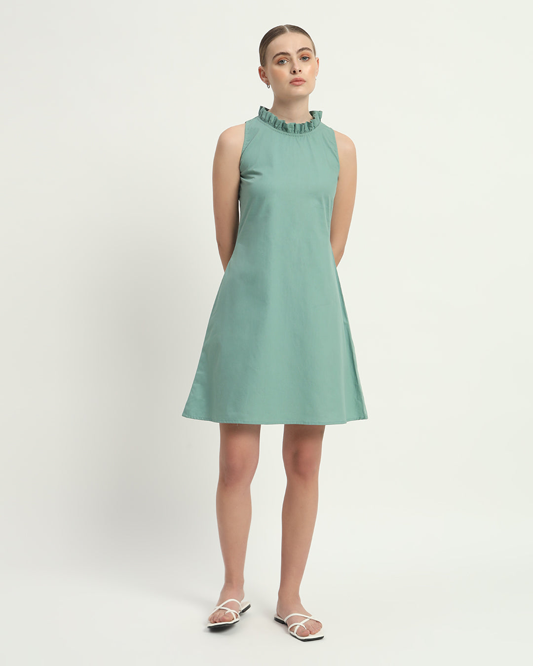 The Angelica Mint Cotton Dress