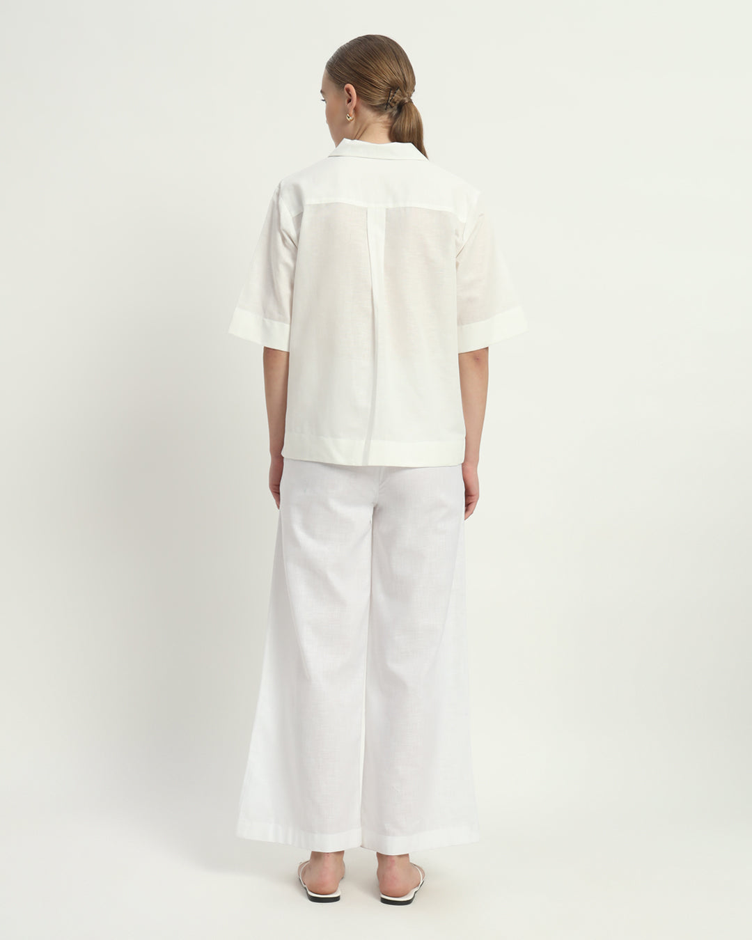 Pants Matching Set- White Linen City Slicker