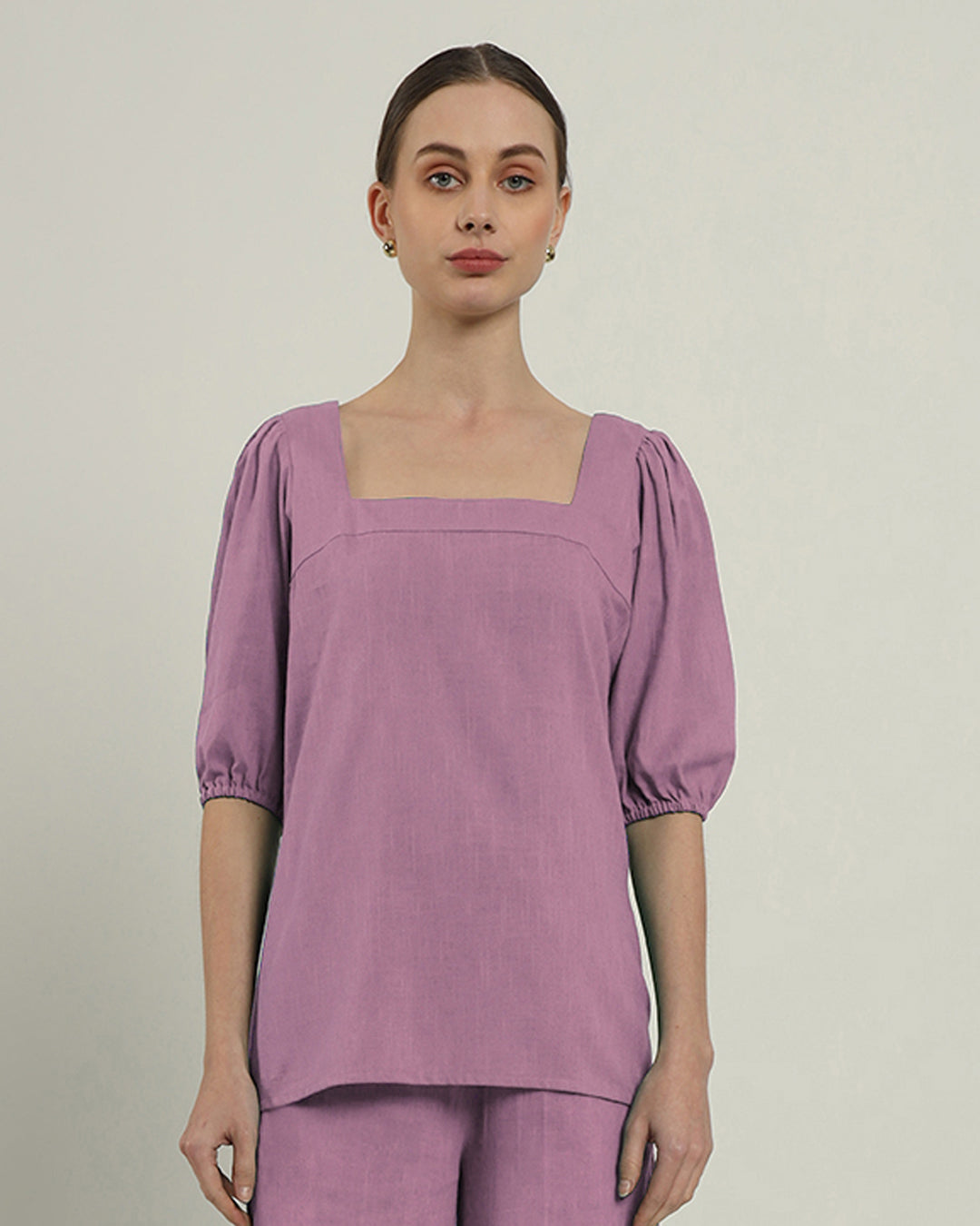 Urbanite Square Neck Purple Swirl Top (Without Bottoms)