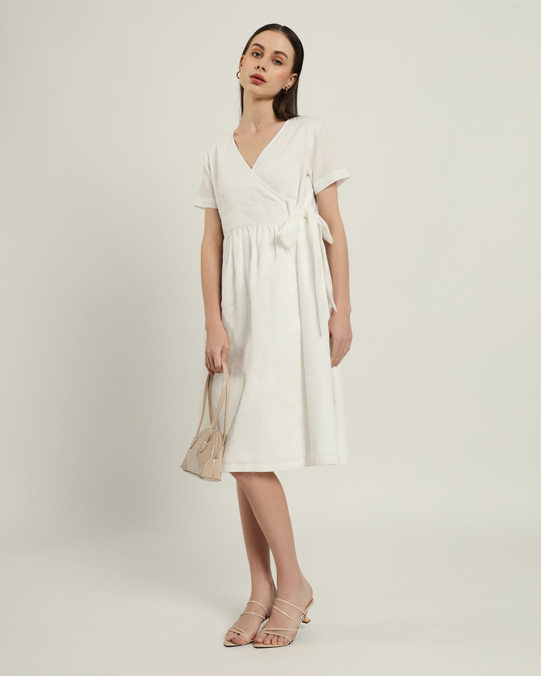 The Miyoshi Daisy White Linen Dress