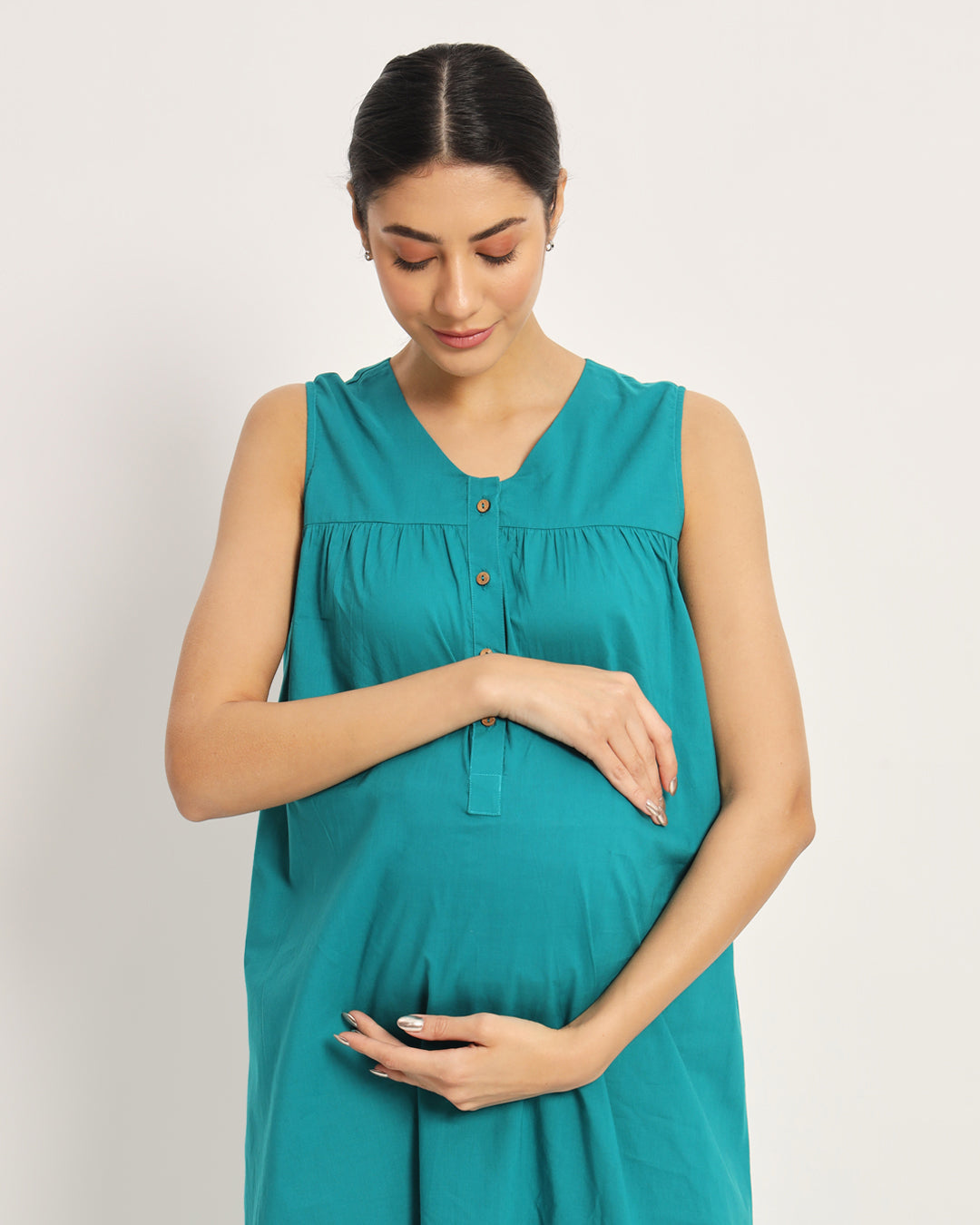 Green Gleam Mommylicious Maternity & Nursing Dress
