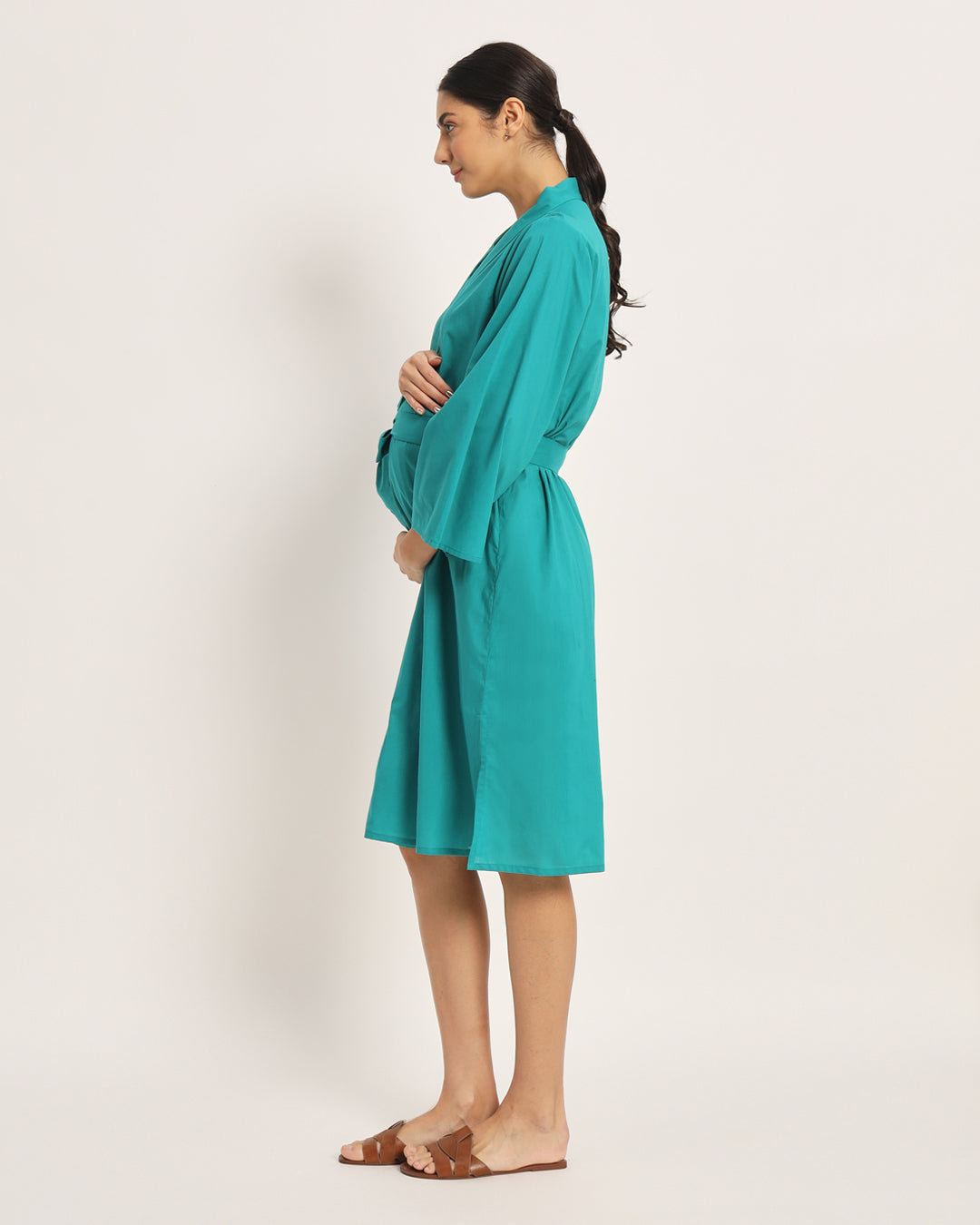 Green Gleam Bump & Beyond Maternity & Nursing Dress