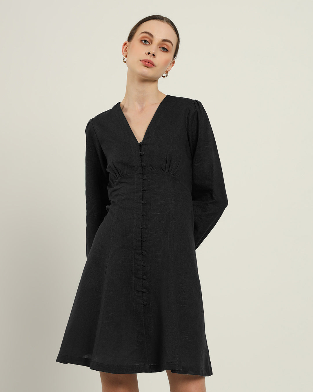 The Dafni Noir Cotton Dress