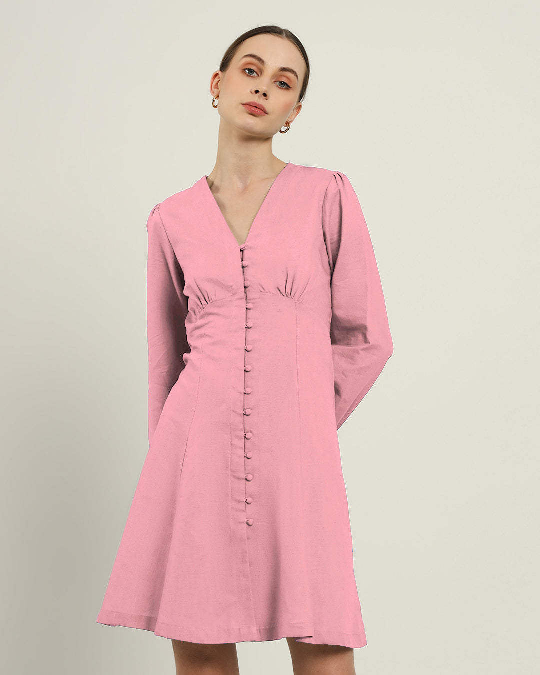 The Dafni Fondant Pink Cotton Dress