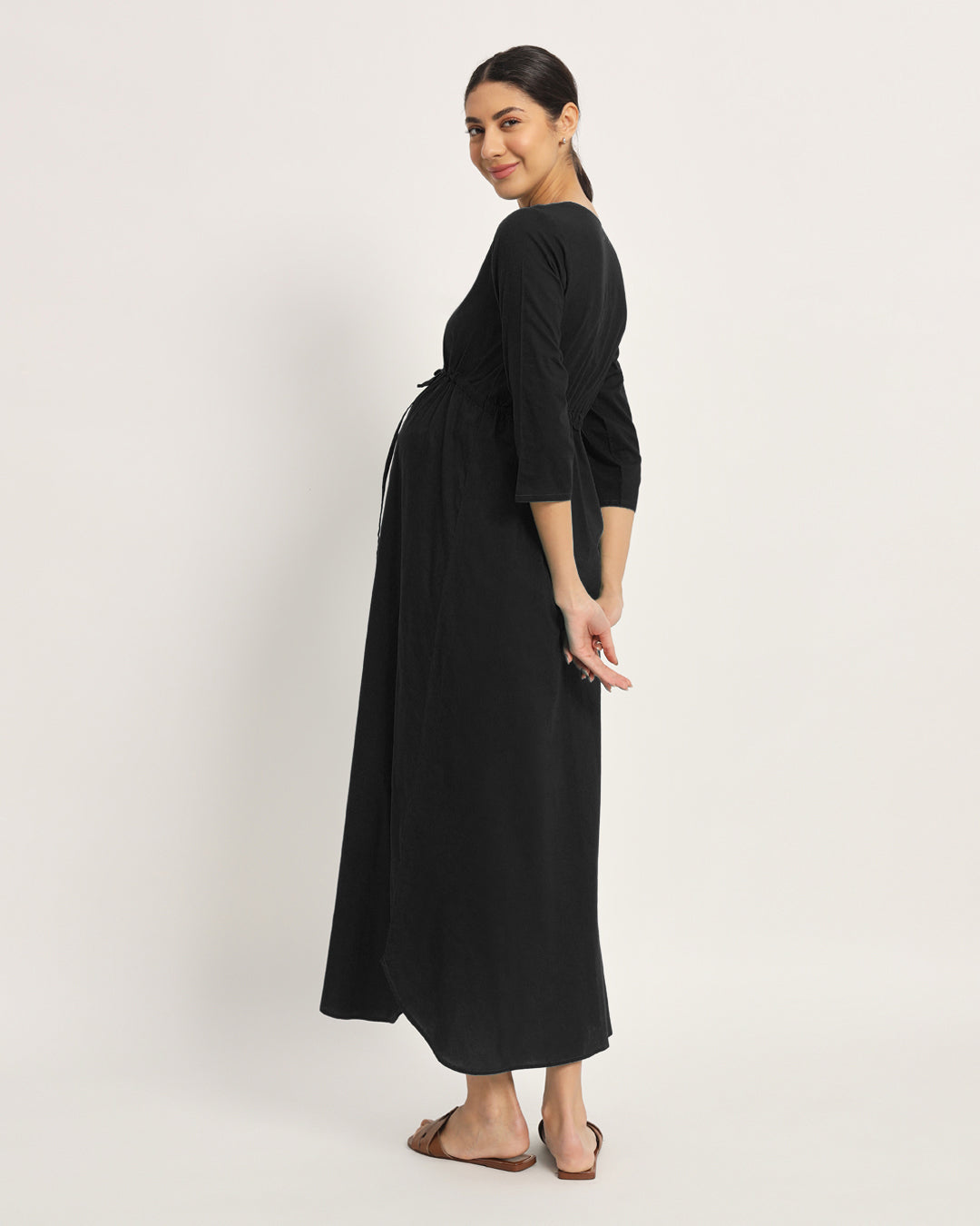 Classic Black Oh Mama! Maternity & Nursing Dress