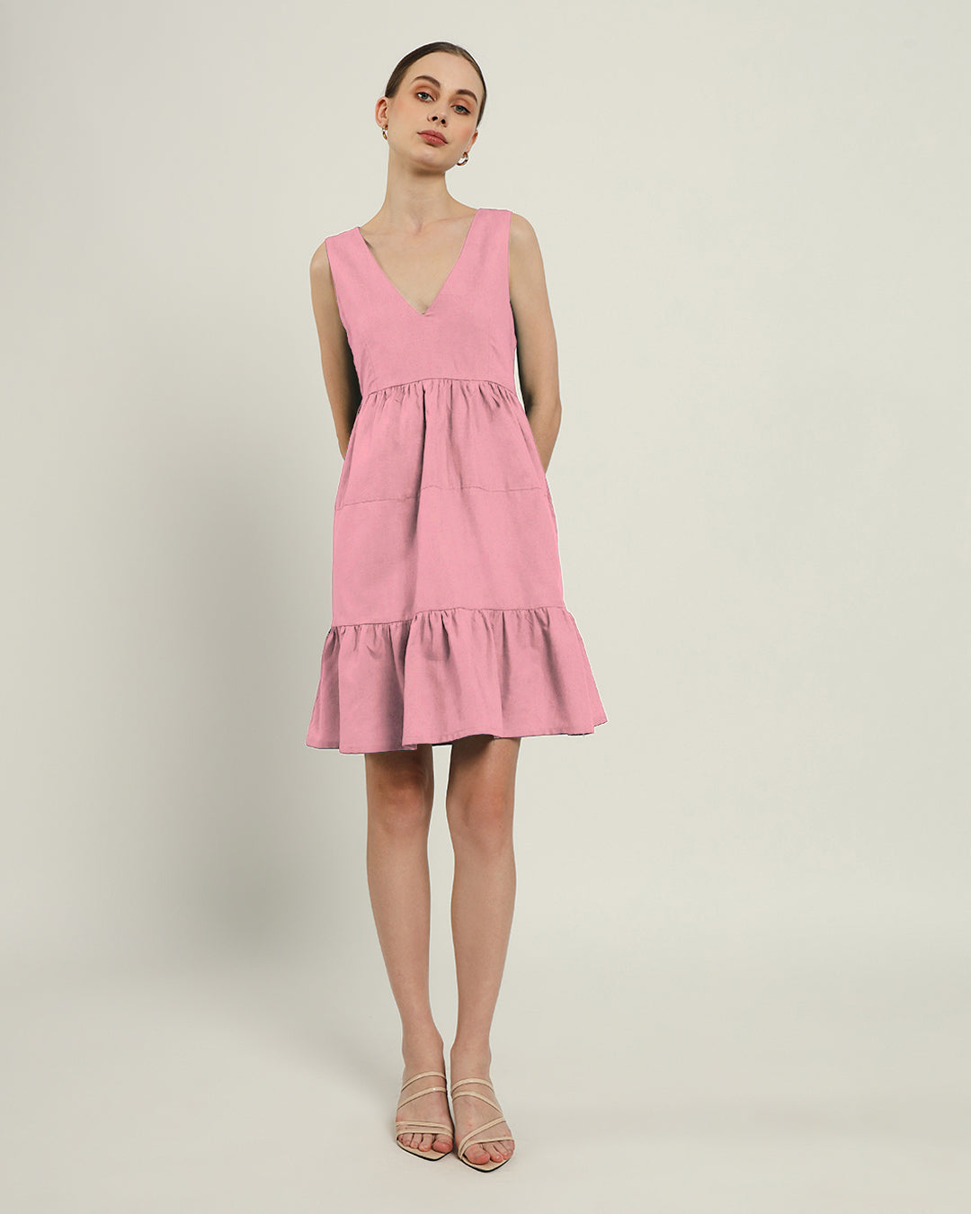 The Minsk Fondant Pink Cotton Dress