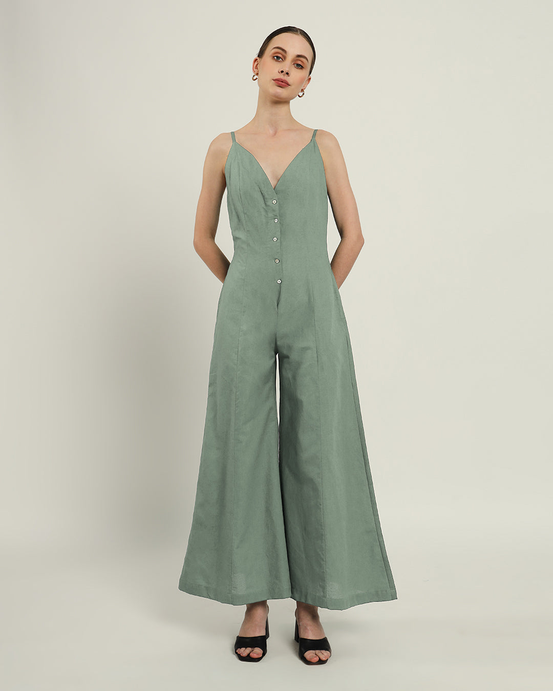 Mint Midday High Flared Jumpsuit