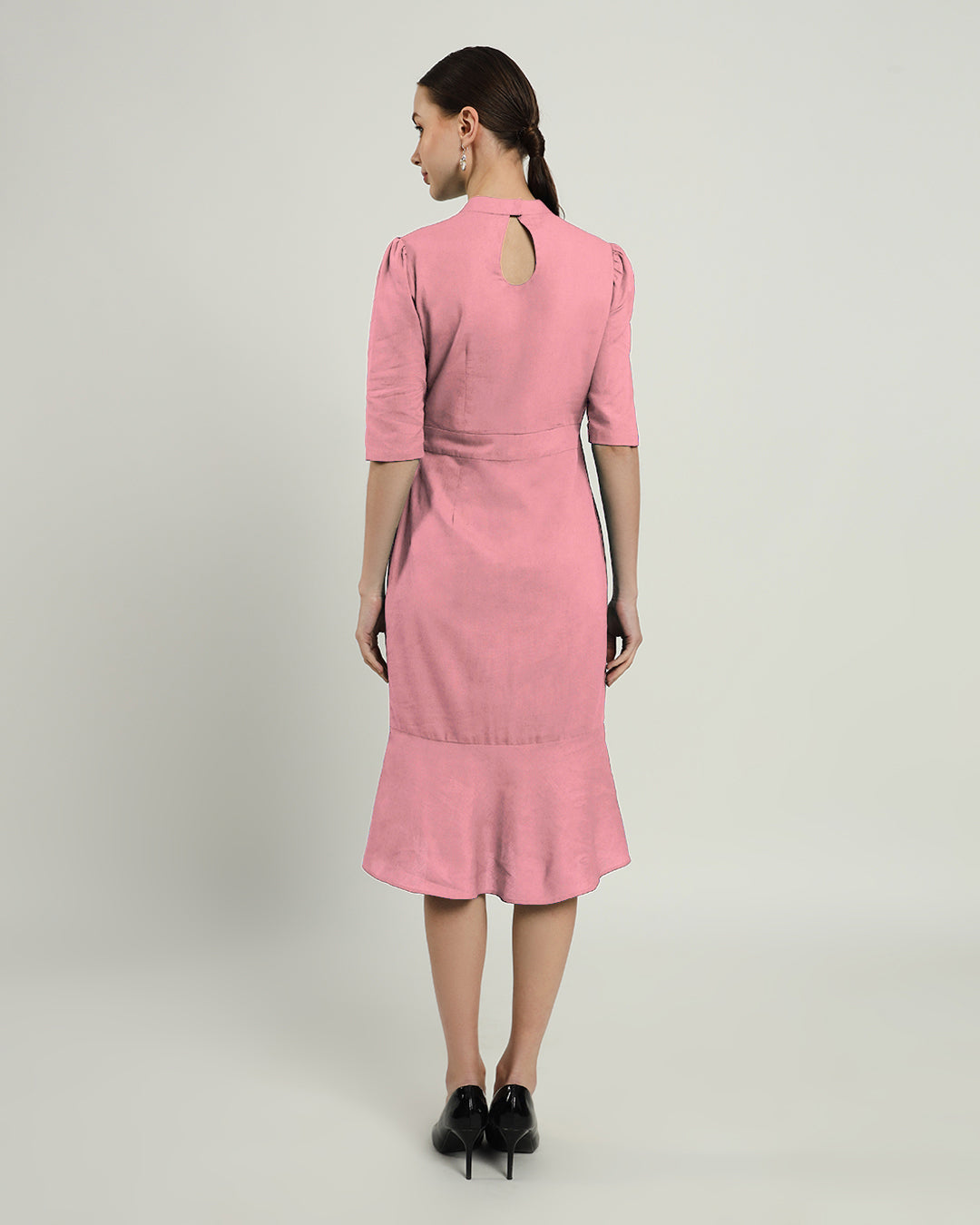 The Charlotte Fondant Pink Cotton Dress