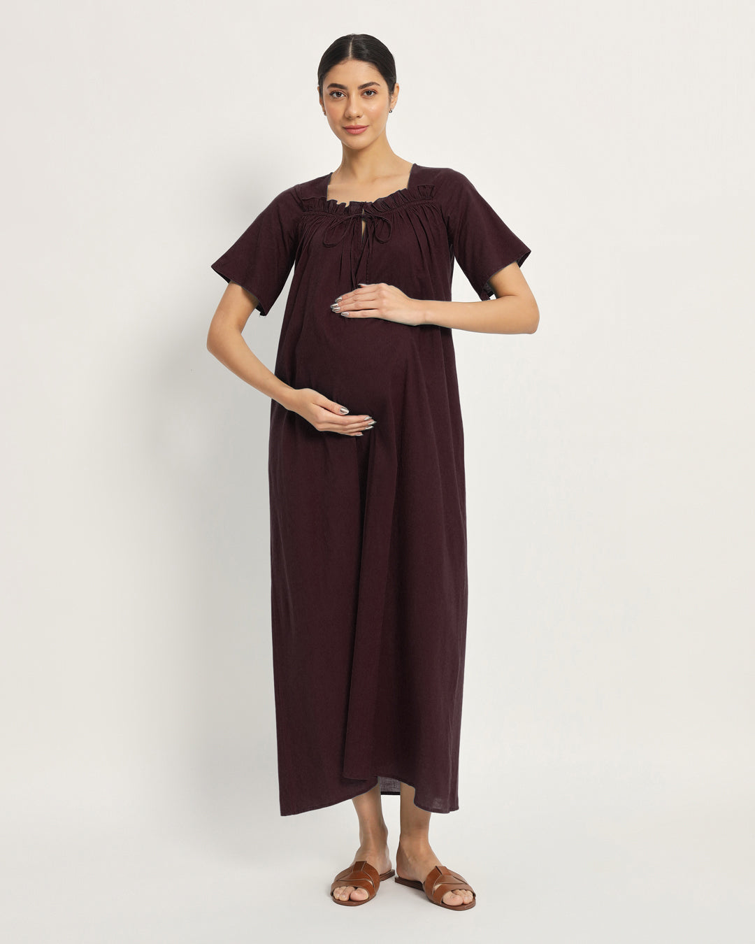 Plum Passion Mama's Glow Maternity & Nursing Dress