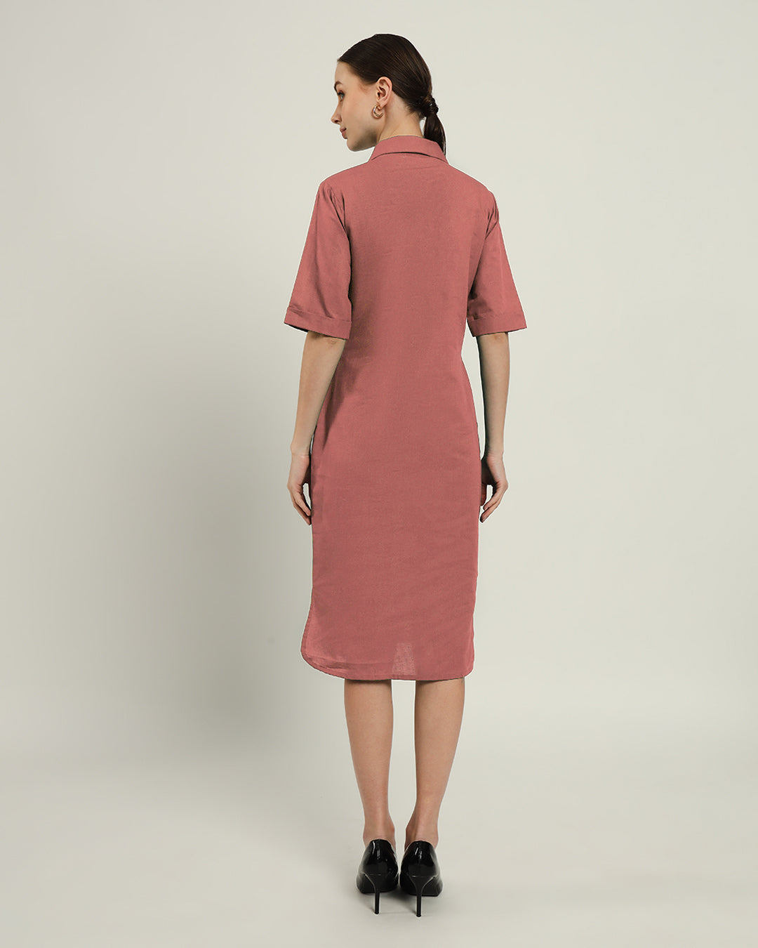 The Tampa Ivory Pink Cotton Dress
