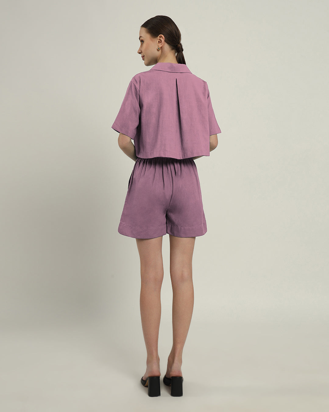 Shorts Matching Set- Purple Swirl Cityspace