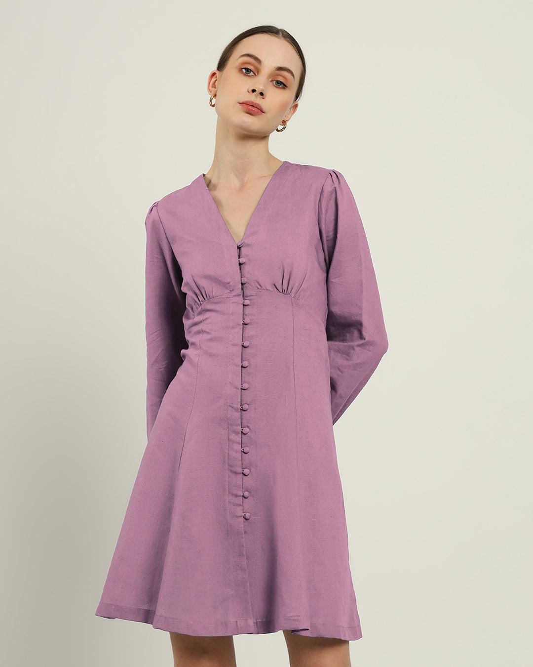 The Dafni Purple Swirl Cotton Dress