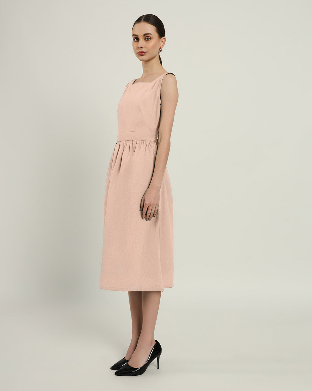The Mihara Daisy Bisque Linen Dress