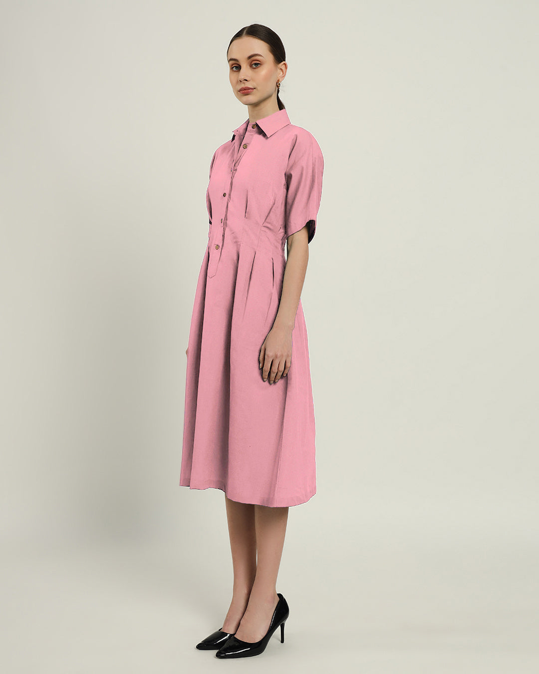 The Salford Fondant Pink Cotton Dress