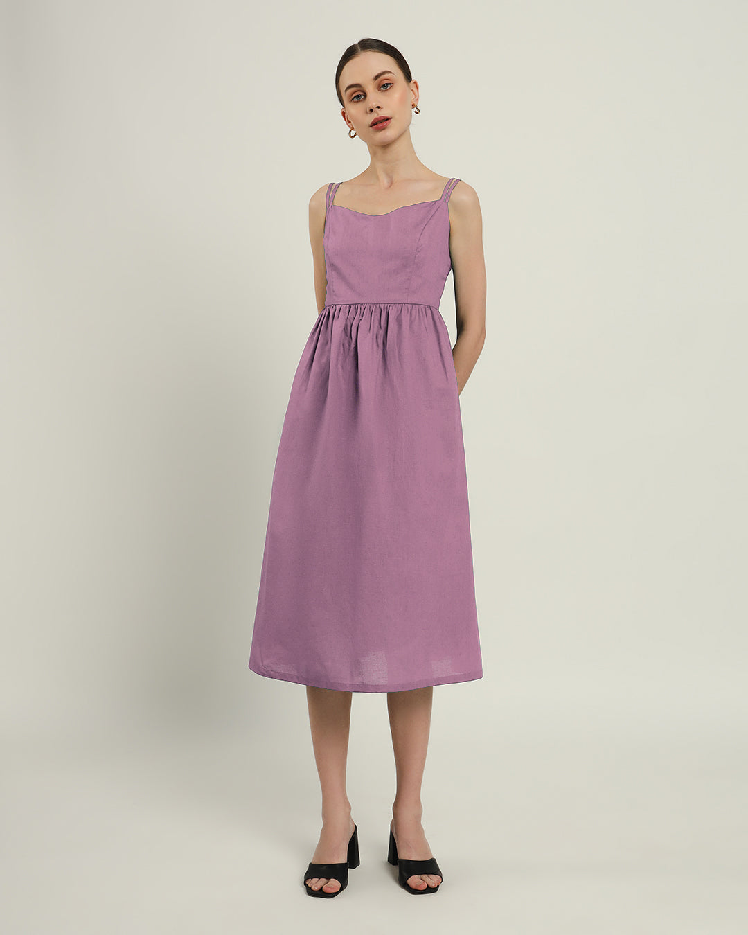 The Haiti Purple Swirl Cotton Dress