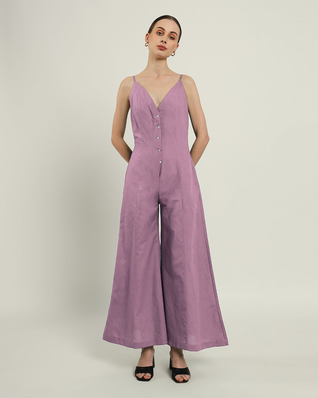 Purple Swirl Midday High Flared Jumpsuit