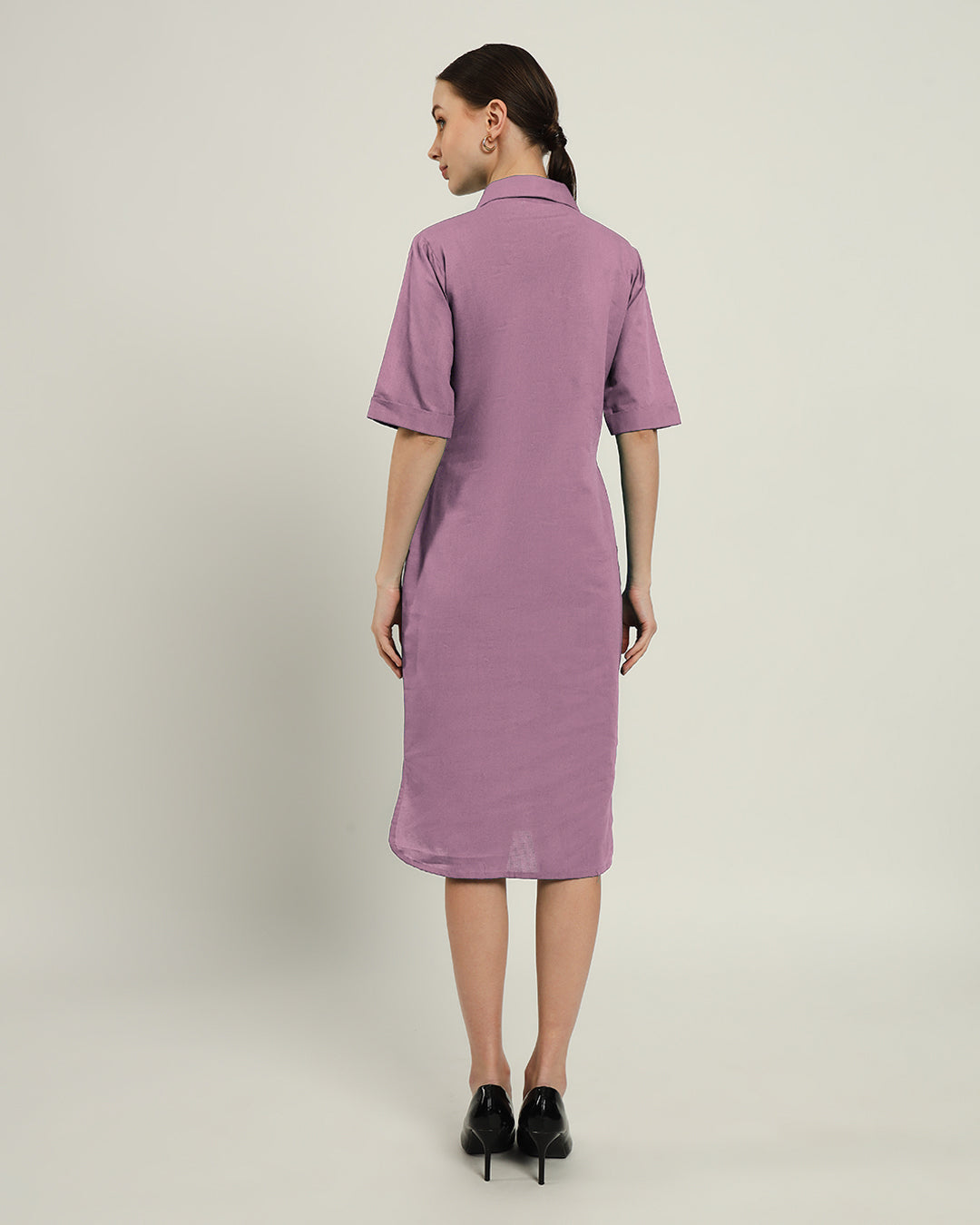 The Tampa Purple Swirl Cotton Dress
