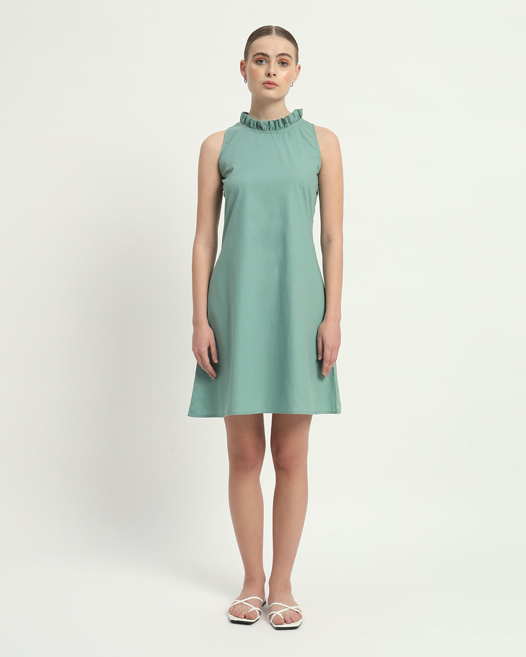 The Angelica Mint Cotton Dress