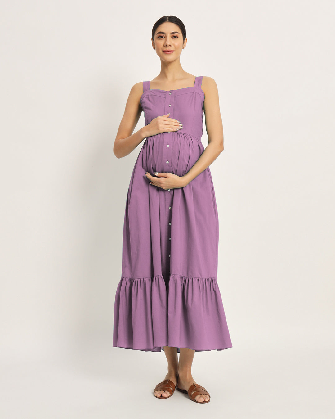 Iris Pink Mama Modish Maternity & Nursing Dress