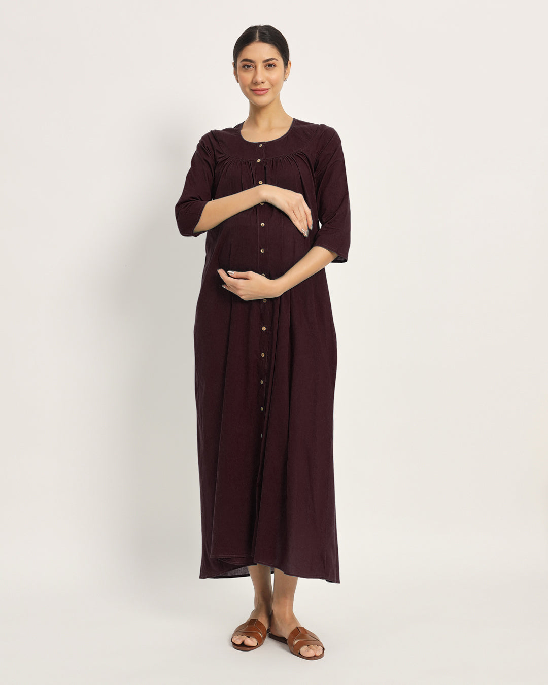 Plum Passion Mommy Glow Maternity & Nursing Dress