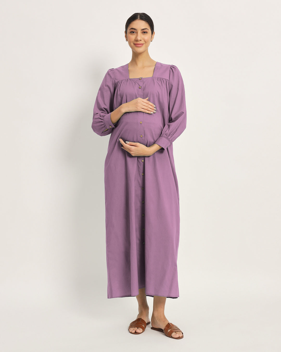 Iris Pink Blossom Maternity & Nursing Dress