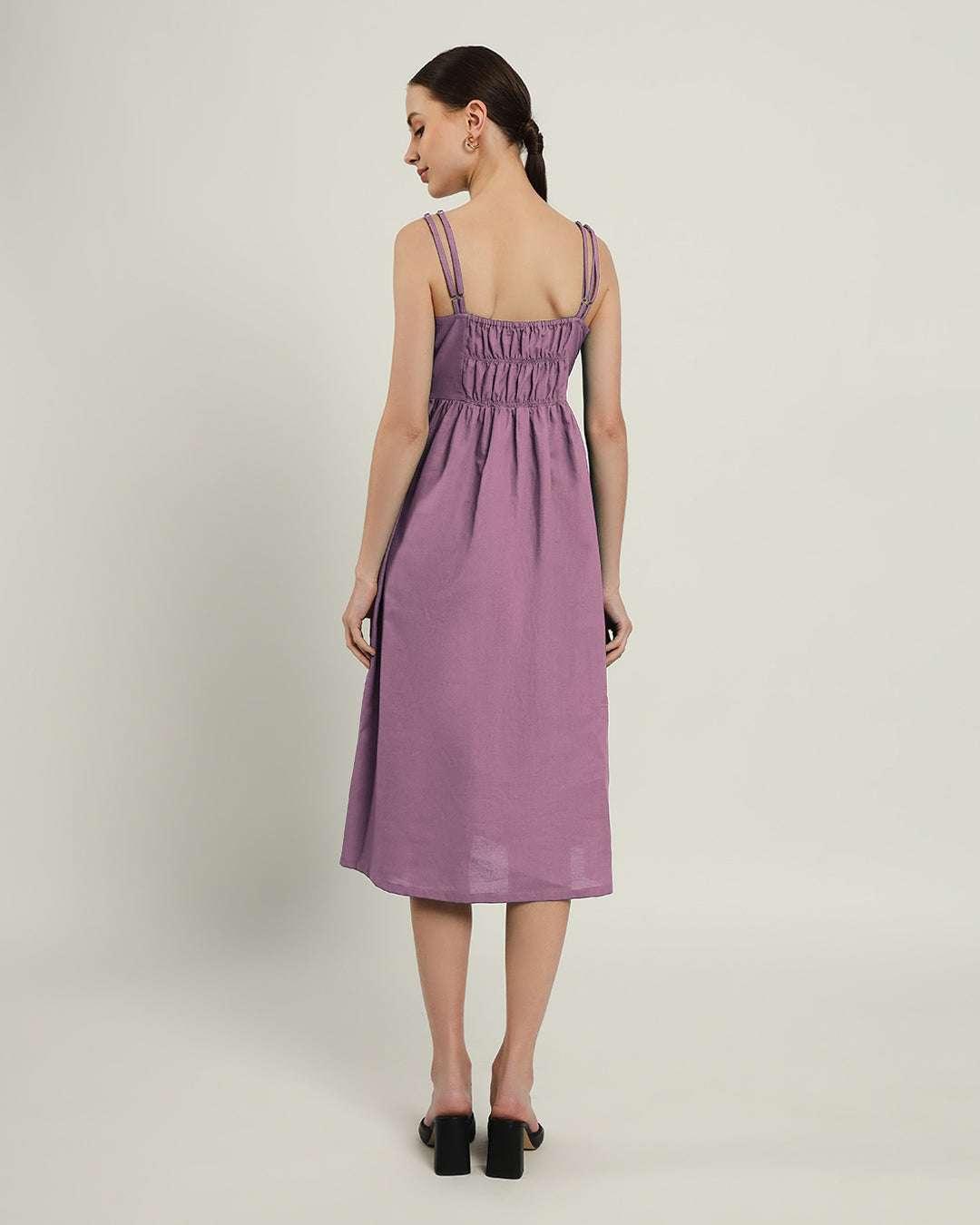 The Haiti Purple Swirl Cotton Dress