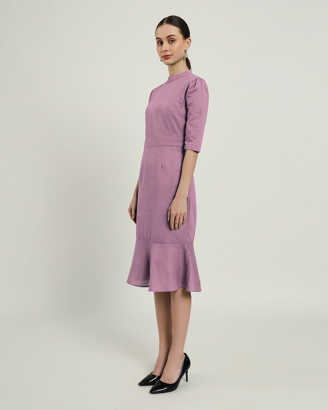 The Charlotte Purple Swirl Cotton Dress