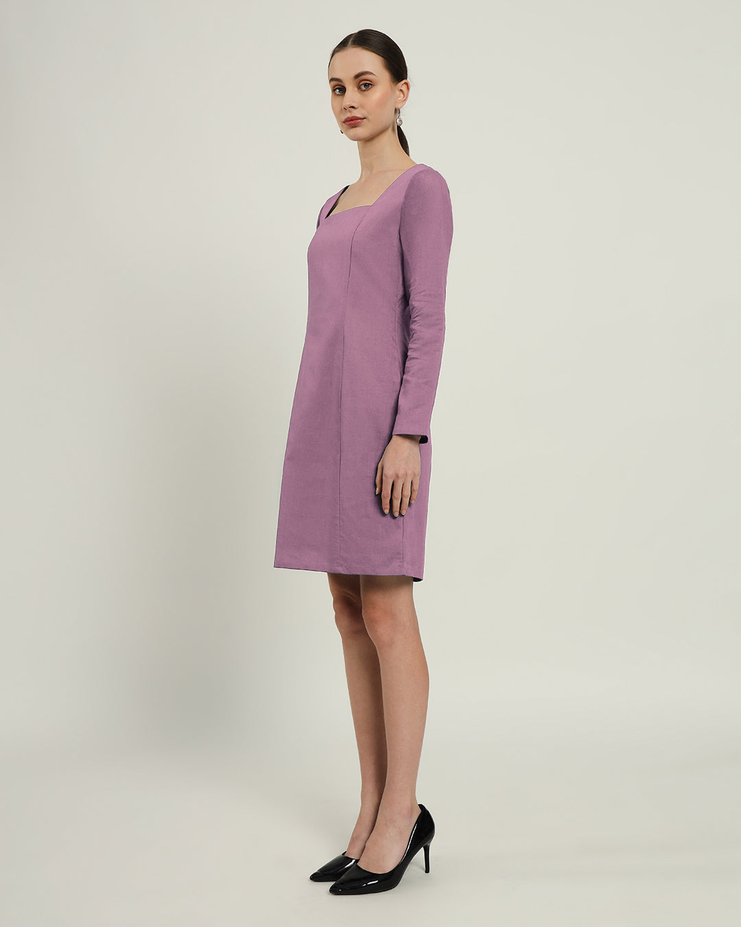 The Auburn Purple Swirl Cotton Dress