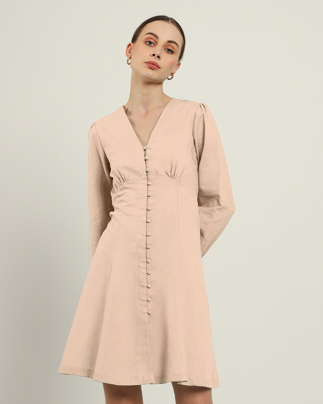 The Dafni Daisy Bisque Linen Dress