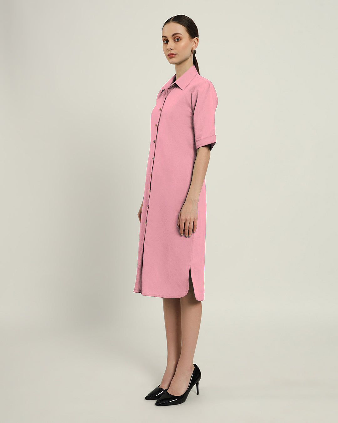 The Tampa Fondant Pink Cotton Dress