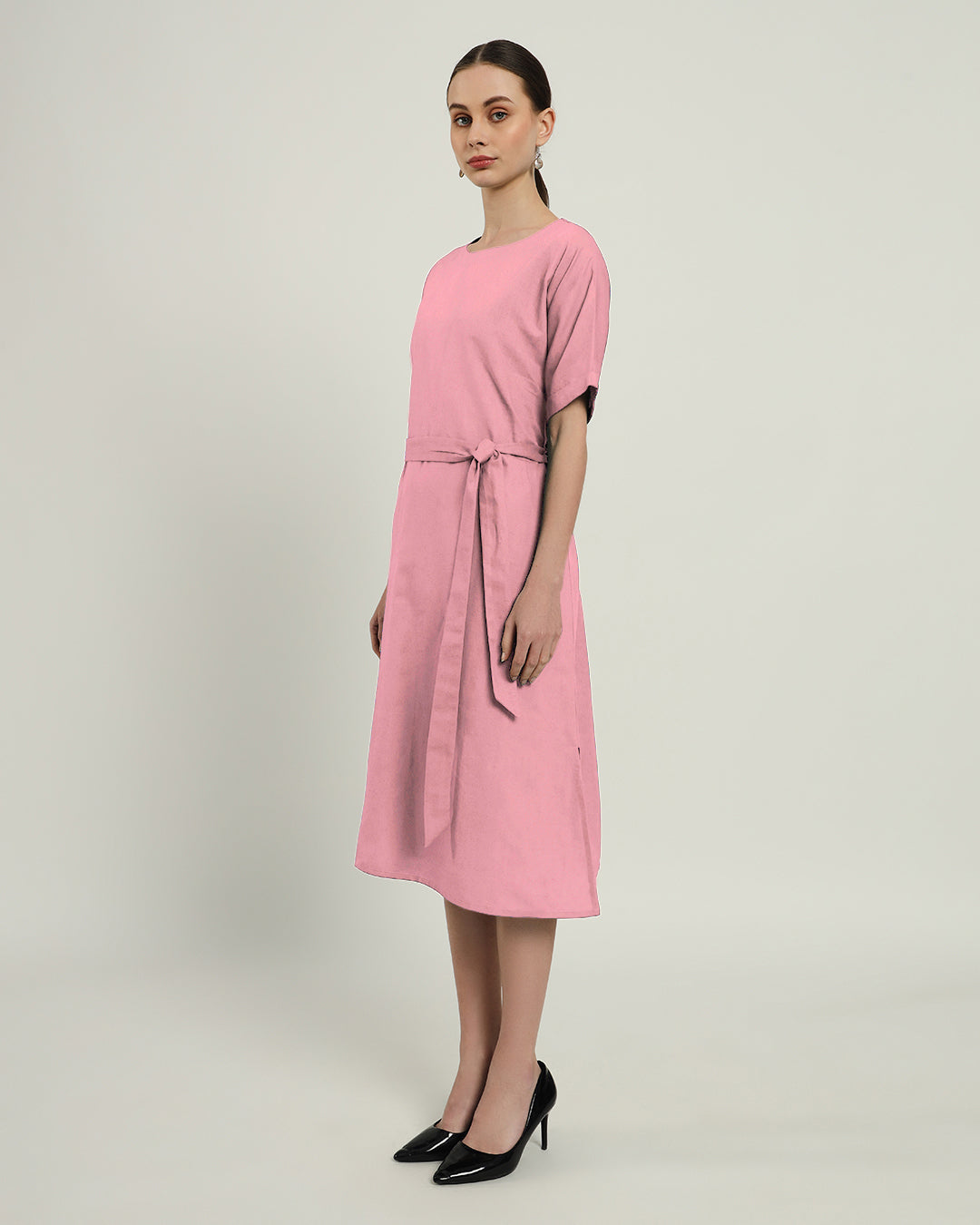 The Tayma Fondant Pink Cotton Dress