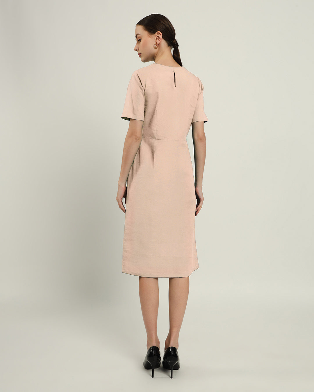 The Cairo Daisy Bisque Linen Dress