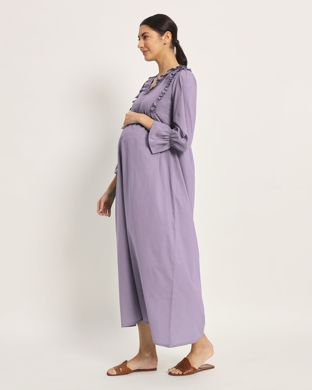Lilac Functional Flow Maternity & Nursing Dress