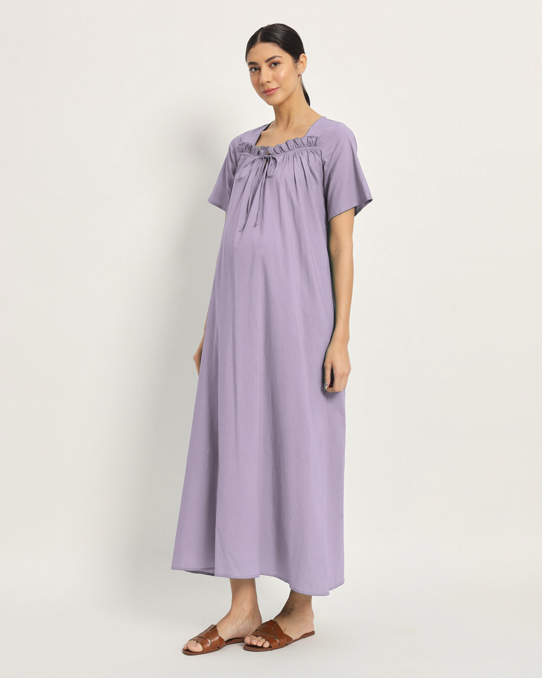 Lilac Mama's Glow Maternity & Nursing Dress