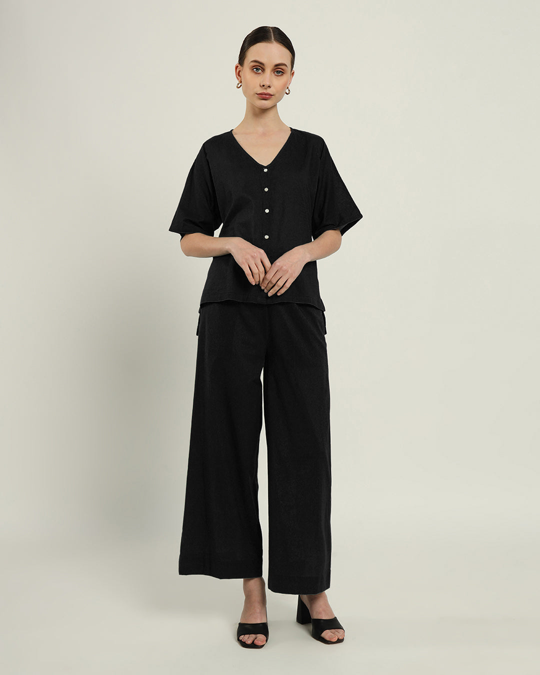 Metro Mode Shirt Noir Top (Without Bottoms)