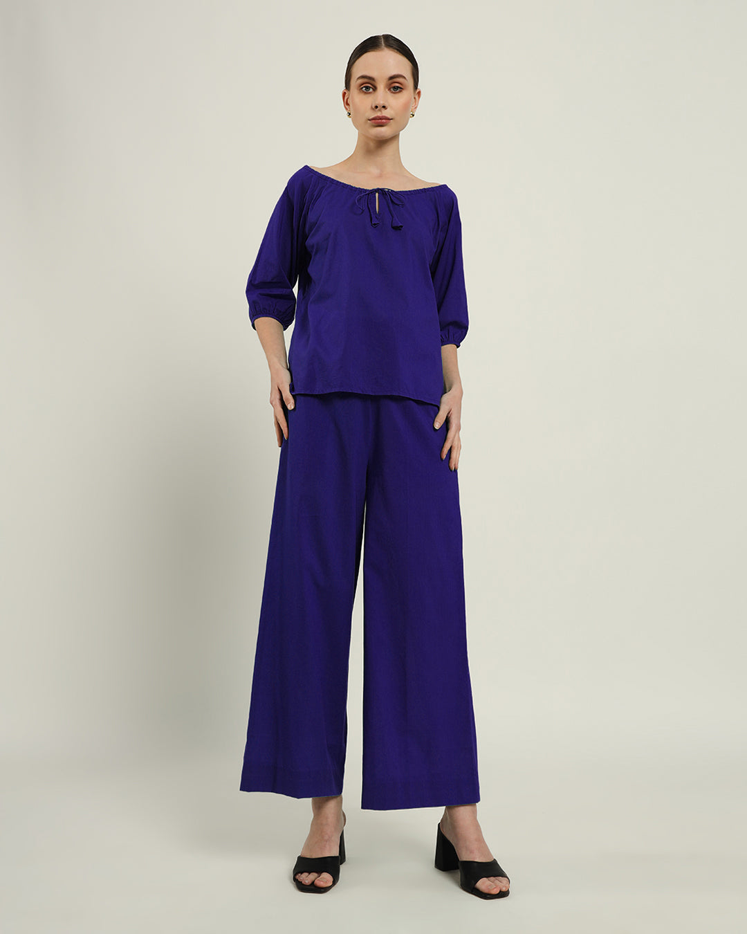 Pants Matching Set- Aurora Purple Effortless BowtNeck