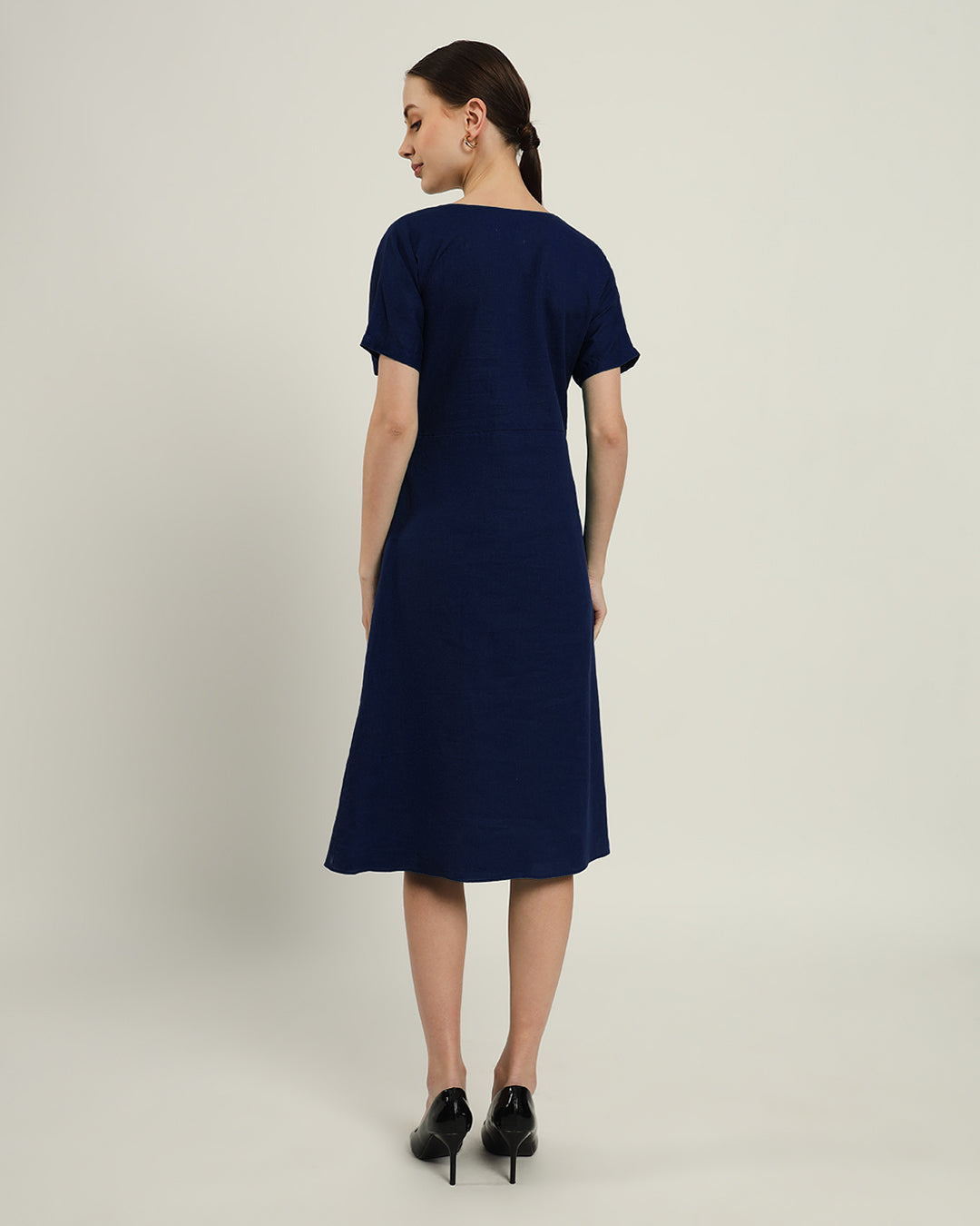 The Memphis Daisy Midnight Blue Linen Dress