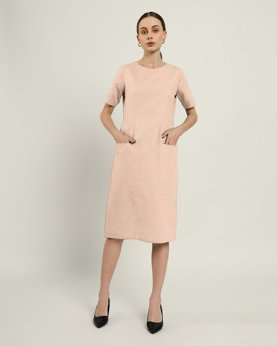 The Cairo Daisy Bisque Linen Dress