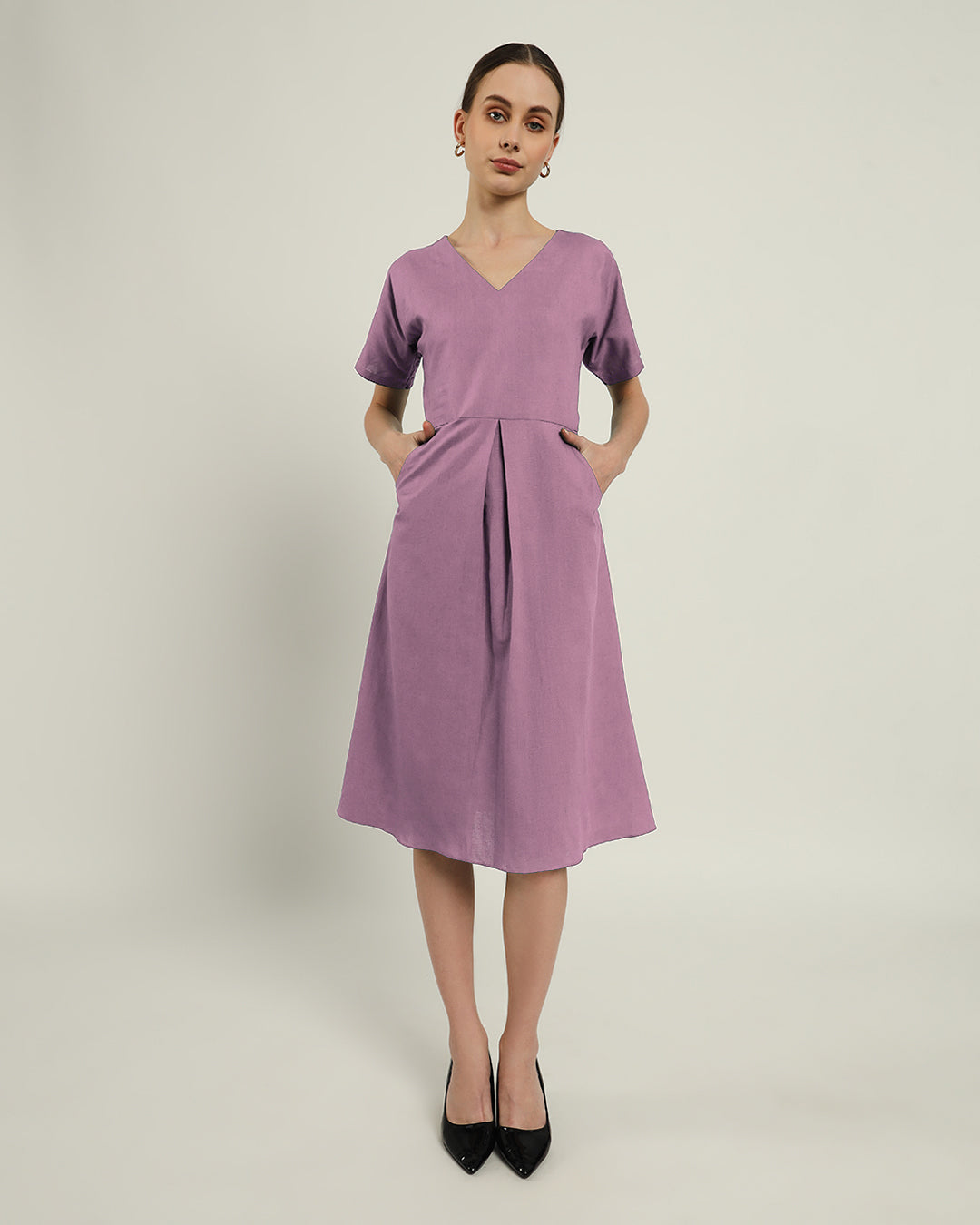The Memphis Purple Swirl Cotton Dress