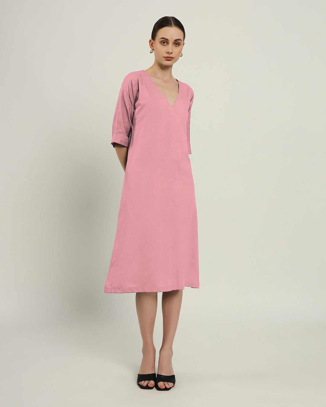 The Mildura Fondant Pink Cotton Dress