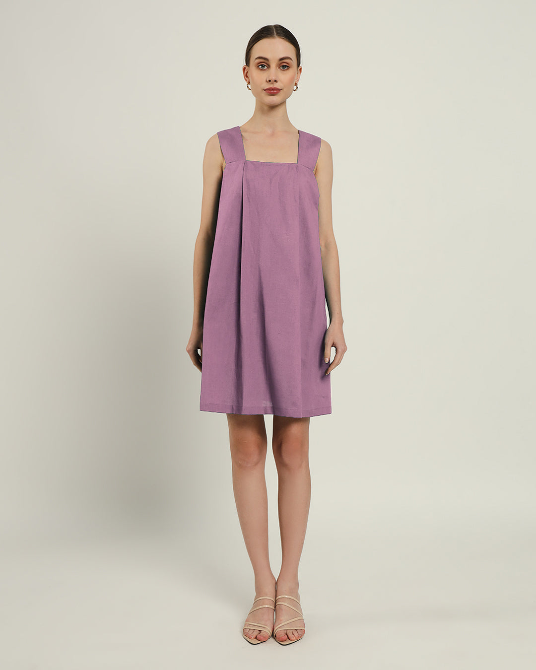 The Larissa Purple Swirl Cotton Dress