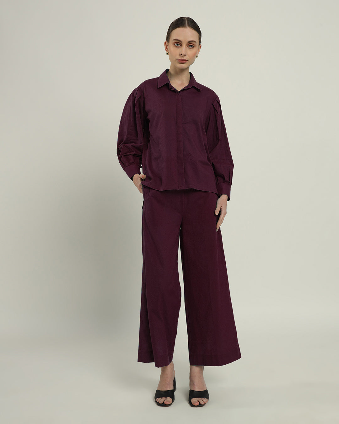 Pants Matching Set- Plum Passion Flare & Flair