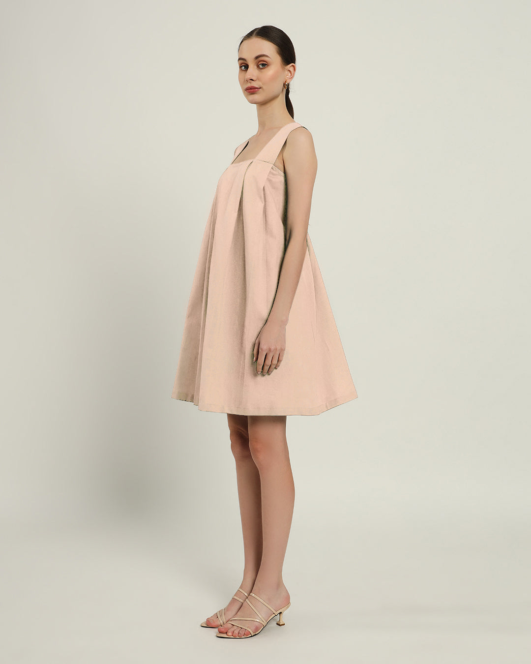 The Larissa Daisy Bisque Linen Dress