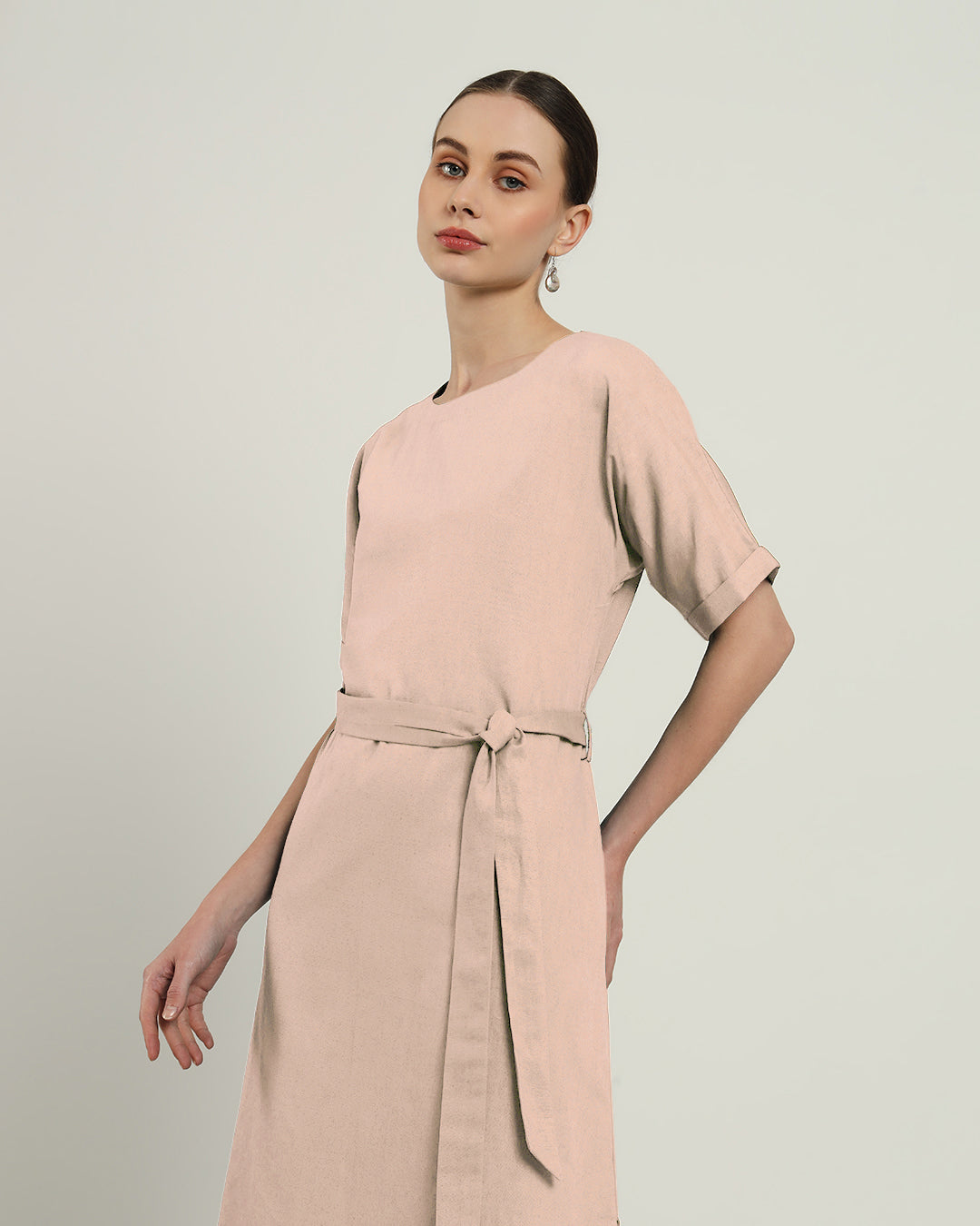 The Tayma Daisy Bisque Linen Dress