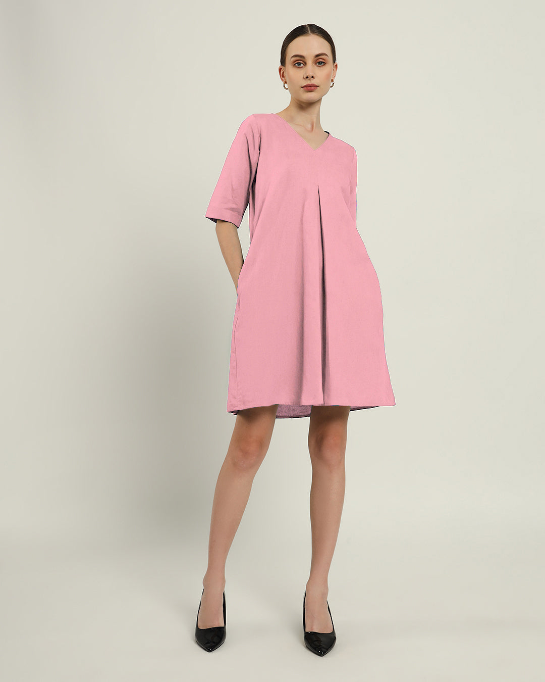The Giza Fondant Pink Cotton Dress