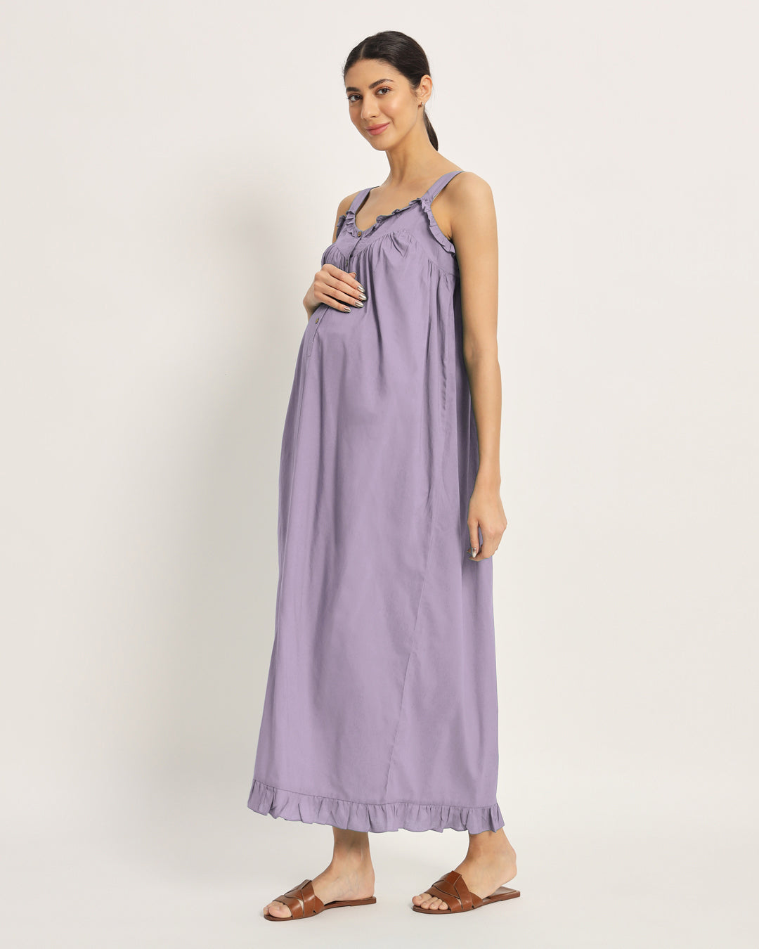 Lilac Preggo Pretty Maternity & Nursing Dress