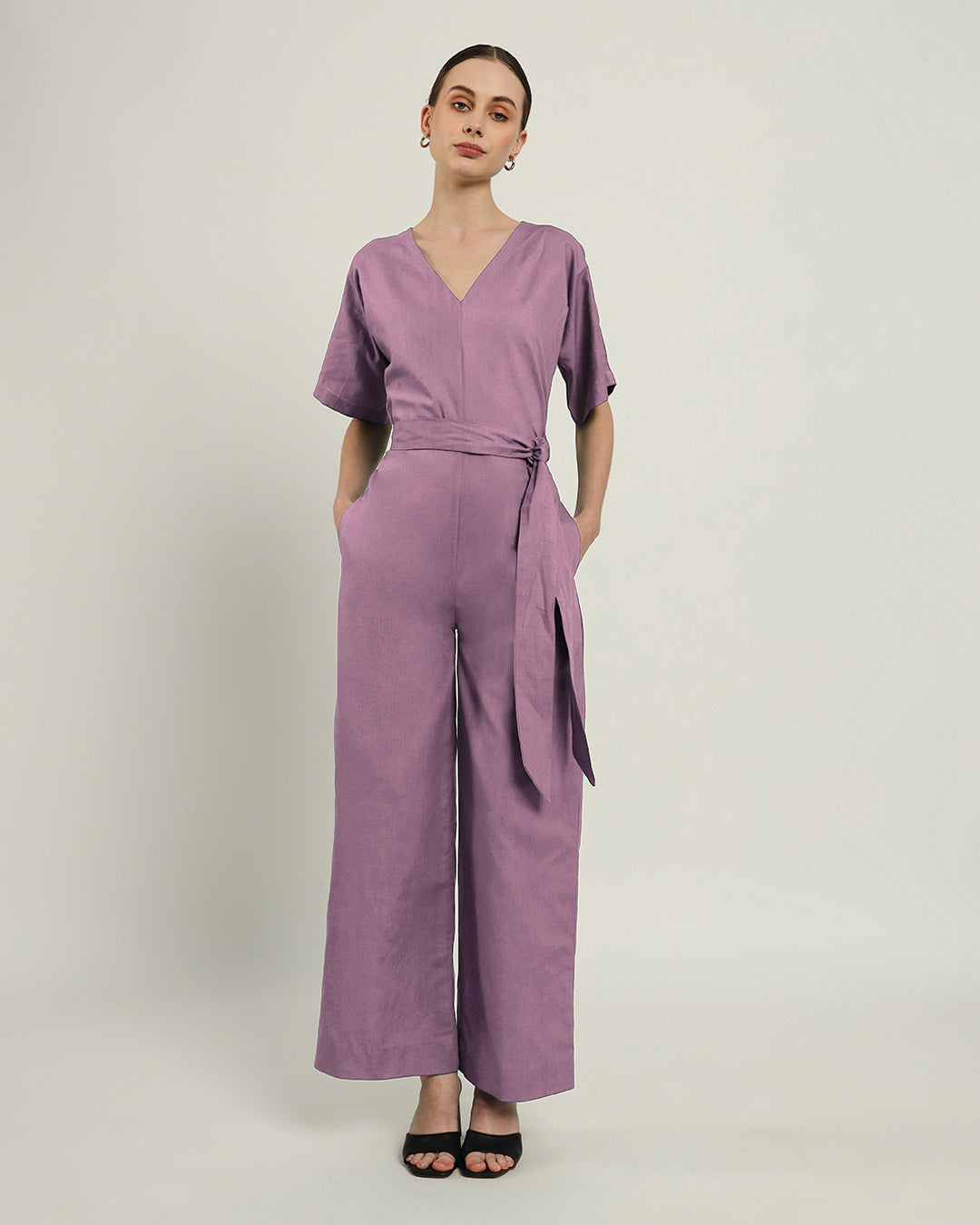 Purple Swirl Sunny Things V Neck Jumpsuit