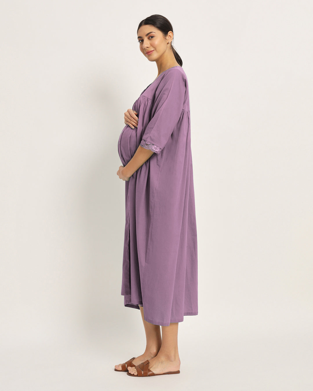 Iris Pink Preggo & Posh Maternity & Nursing Dress