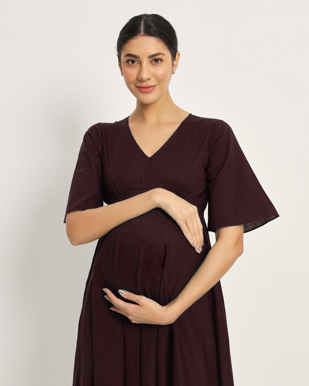 Plum Passion Life Bloom Maternity & Nursing Dress